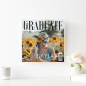 トレンディー誌の卒業刺激を受けた表紙 スクエア壁時計 (ホーム)