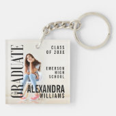 トレンディー誌の卒業式のキ刺激を受けたーチェーンカバー キーホルダー (裏面)