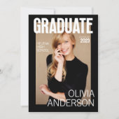 トレンディー誌の表紙の卒業発表 案内状 (正面)