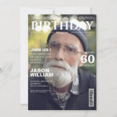 トレンディー誌は60th誕生日パーティーをカバー 招待状 (正面)