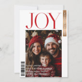 トレンディー誌カバーファミリーフォトクリスマスジョイI 招待状 (正面)
