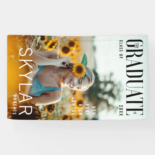 トレンディー誌カバー·ガー刺激を受けたル·卒業 横断幕 (横)