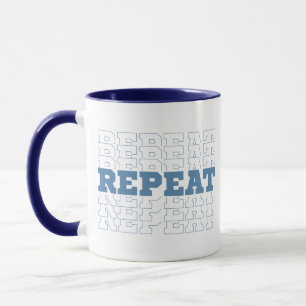 トレンディー語「REPEAT」リピーターおもしろいーコーヒー マグカップ