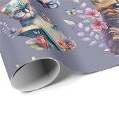 トレンディー読の猫の包み紙 ラッピングペーパー (ロールコーナー)