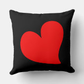 トレンディー赤いハートバレンタインデー クッション (裏面)