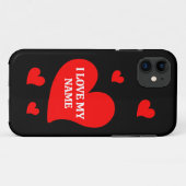 トレンディー赤いハート私はロマンチックなバレンタイン大好き Case-Mate iPhoneケース (裏面(横))