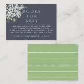 トレンディー赤ちゃんの息の男の子のシャワー本のリクエスト エンクロージャーカード (正面/裏面)