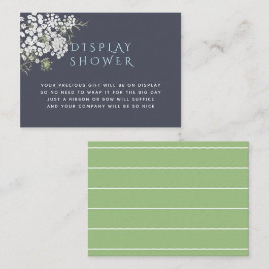 トレンディー赤ちゃんの息の赤ちゃんシャワー表示シャワー エンクロージャーカード (正面/裏面)