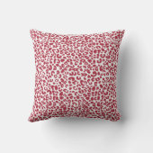 トレンディー赤と白レオパード印刷(名前) クッション (裏面)