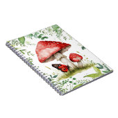 トレンディー赤キノコと蝶 ノートブック (右側)