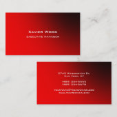 トレンディー赤モダンエレガントプロフェッショナルマネージャ 名刺 (正面/裏面)