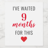 トレンディー赤後妊娠おもしろい引用文 ワインラベル (シングルラベル)