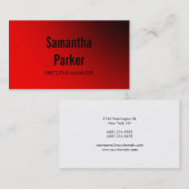 トレンディー赤白エグゼクコンテンポラリーティブマネージャ 名刺 (正面/裏面)
