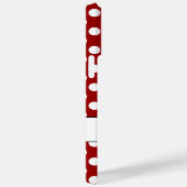 トレンディー赤白水玉模様模様モノグラム Case-Mate iPhoneケース (裏面 / 右)