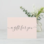 トレンディー赤面ピンクエレガントギフト券 (スタンド正面)