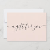 トレンディー赤面ピンクエレガントギフト券 (正面)