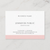 トレンディー赤面ピンクモダンテンプレートエレガント 名刺 (裏面)