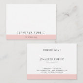 トレンディー赤面ピンクモダンテンプレートエレガント 名刺 (正面/裏面)