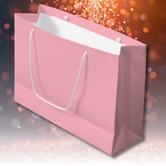 トレンディー赤面ピンク無地のカラー |クラシックエレガント ラージペーパーバッグ