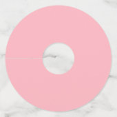 トレンディー赤面ピンク無地のカラー |クラシックエレガント ワイングラスタグ (裏面)