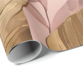 トレンディー赤面ピンク金ゴールドボホ離れコレクション ラッピングペーパー (ロールコーナー)