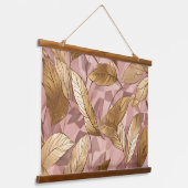 トレンディー赤面ピンク金ゴールドボホ離れコレクション 吊り下げ型タペストリー (傾斜あり)