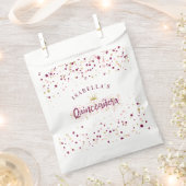 トレンディー赤面ブルゴーニュ&金ゴールド紙吹雪キンセアニラ フェイバーバッグ (クリップ留めされた状態)