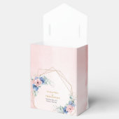 トレンディー赤面及び青色フローラユーカリ金ゴールド枠 フェイバーボックス (オープン)