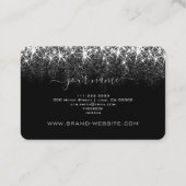 トレンディー輝くシルバーグリッタースターズメイクアップアーティスト 名刺 (裏面)