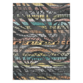 トレンディー部族アフリカパターンゼブラプリント テーブルクロス (正面)