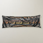 トレンディー部族アフリカパターンゼブラプリント ボディピロー (裏面)