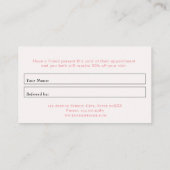 トレンディー金ゴールドおよびピンクの紹介カード 名刺 (裏面)