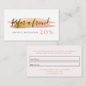 トレンディー金ゴールドおよびピンクの紹介カード 名刺 (正面/裏面)