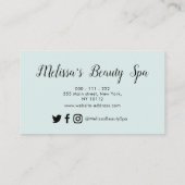 トレンディー金ゴールドとブルーストロークロイヤリティカード 名刺 (裏面)