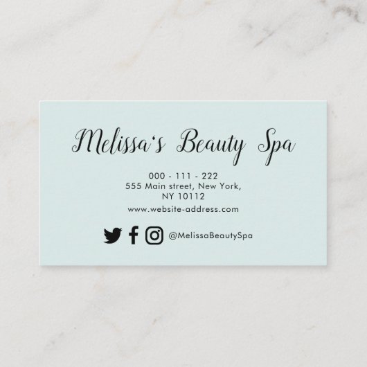 トレンディー金ゴールドとブルーストロークロイヤリティカード 名刺 (裏面)