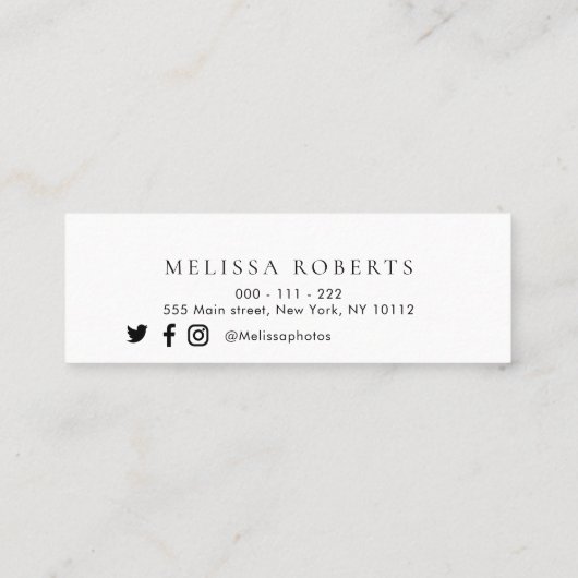 トレンディー金ゴールドとミントグリーンの名刺 スキニー名刺 (裏面)