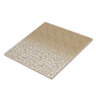 トレンディー金ゴールドグリッターとLeopard印刷のグラデーション タイル
