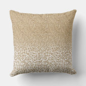 トレンディー金ゴールドグリッターとLeopard Print Gradient クッション (裏面)