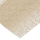 トレンディー金ゴールドグリッターとLeopard Print Gradient ショートテーブルランナー (コーナー)