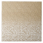 トレンディー金ゴールドグリッターとLeopard Print Gradient タイル (正面)