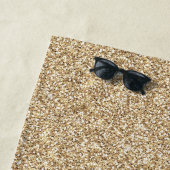 トレンディー金ゴールドグリッターとLeopard Print Gradient ビーチタオル (インサイチュ)