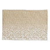 トレンディー金ゴールドグリッターとLeopard Print Gradient 枕カバー (裏面)