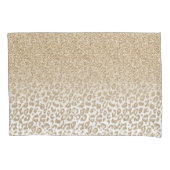 トレンディー金ゴールドグリッターとLeopard Print Gradient 枕カバー (正面)