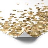 トレンディー金ゴールドグリッターウェルカム卒業パーティー ポスター (角)