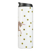 トレンディー金ゴールドグリッタースパークルユニコーンペガソスホース タンブラー (回転右)