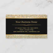 トレンディー金ゴールドグリッタースパークルルック | ロイヤリティカード (裏面)