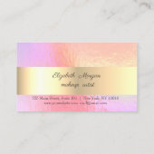 トレンディー金ゴールドグリッターラッフェイクシュ・ホログラフィック ロイヤリティカード (裏面)