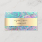 トレンディー金ゴールドグリッターラッフェイクシュopal虹彩 ロイヤリティカード (裏面)