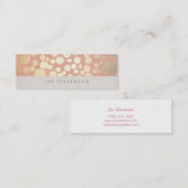 トレンディー金ゴールドサークルピーチリネンルック スキニー名刺 (正面/裏面)