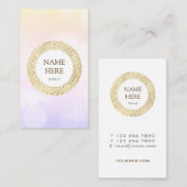 トレンディー金ゴールドシーケンス縦型名刺 名刺 (正面/裏面)